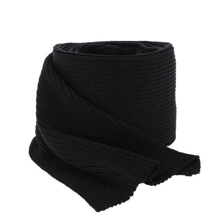 Pánska zimná šatka čierna 100% extra jemná merino vlna Brayan