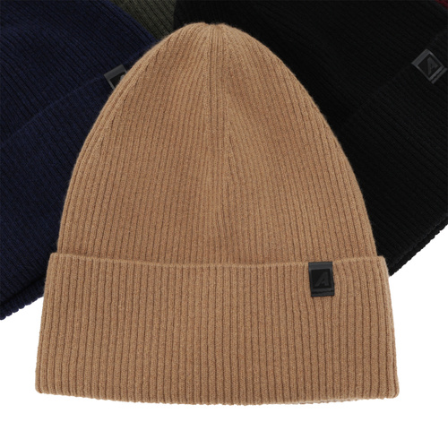 Pánská podzimní/jarní čiapka, svetlosivá, merino vlna s kašmírom, Azuryt