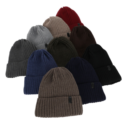 Pánská zimní čiapka, modrá, s merino vlnou, Tyrol