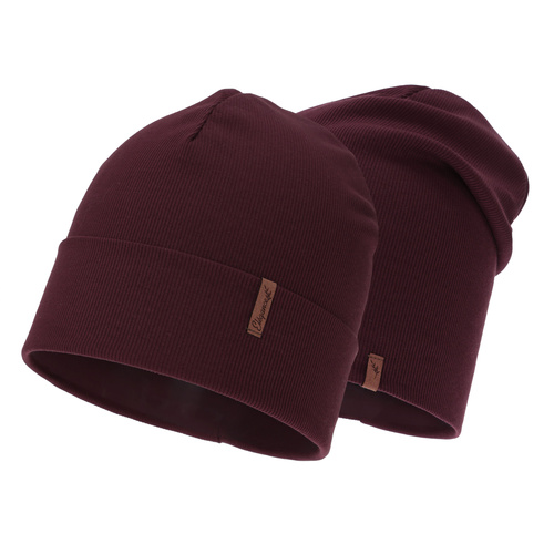 Dámská podzimní/jarní čiapka, burgundová, bavlnená, Zenita
