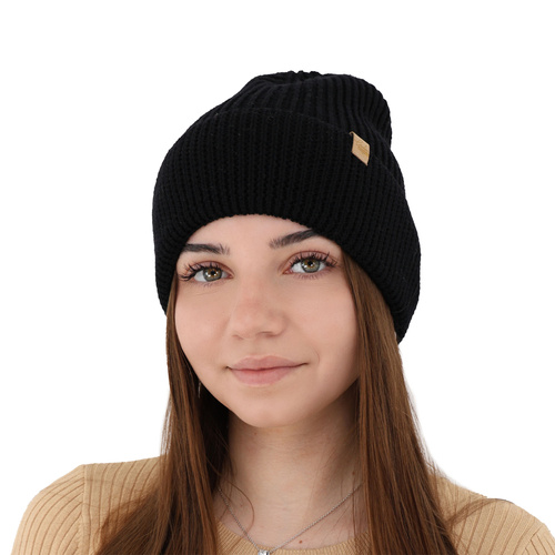 Dámská zimní čepice béžová 100% extra fine merino vlněná Isla