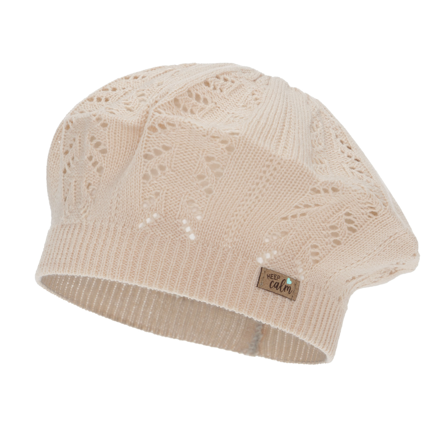 Beret pre dievča jesenný, jarný, béžový, Kevira