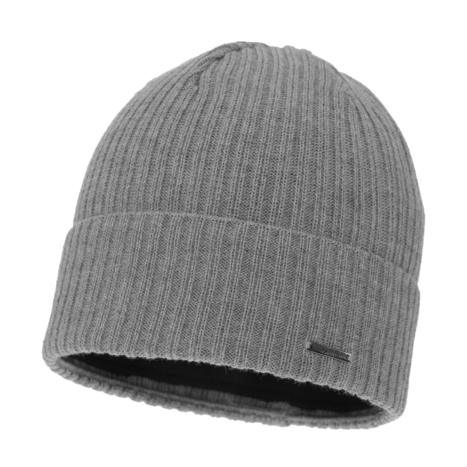 Pánská zimní čiapka, sivá, s merino vlnou, Baltor