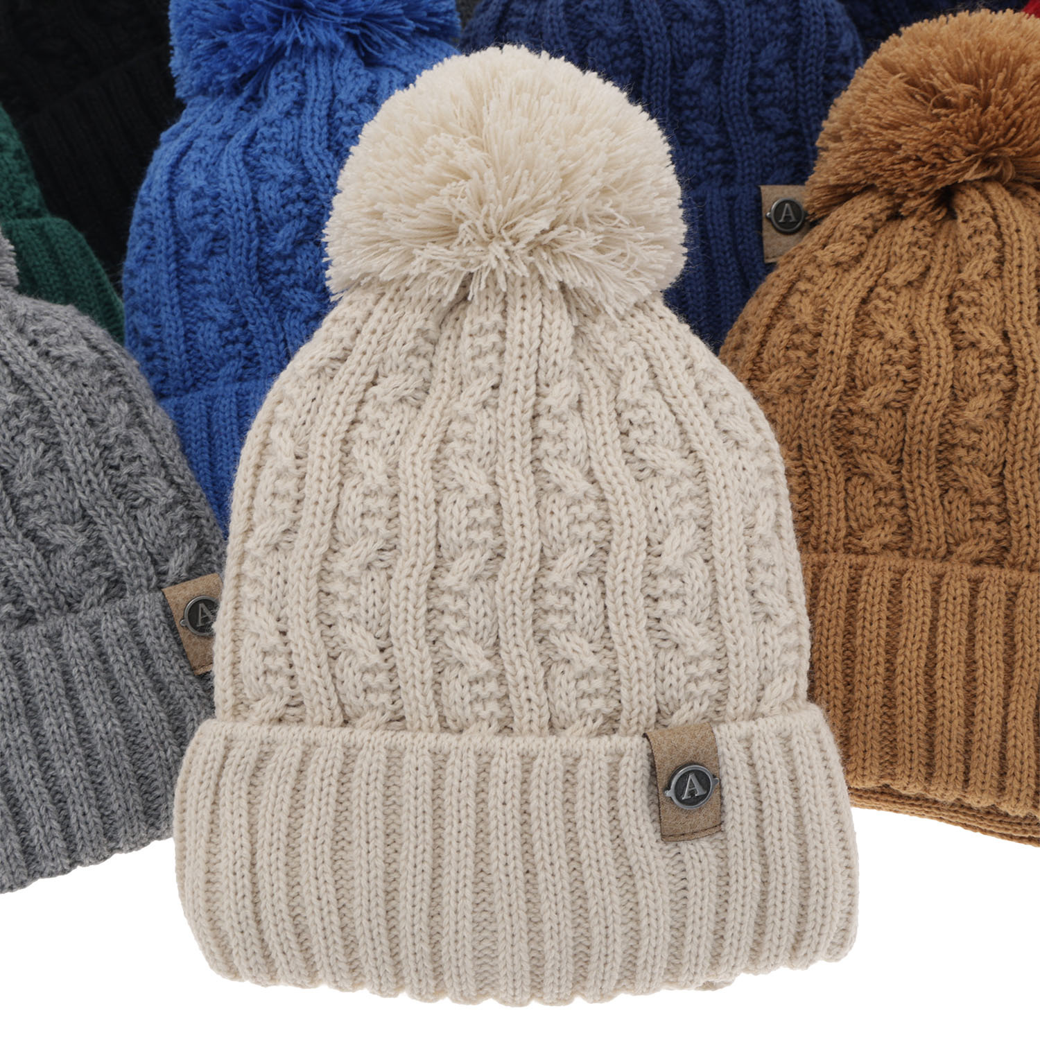 Komplet zimný chlapčenský: čiapka a tunel oranžový s bambuľou Almond