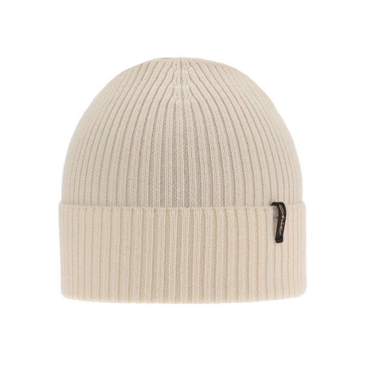 Dámská zimní čepice béžová 100% extra fine merino vlněná Megan