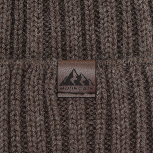 Pánská zimní čiapka, camel, s merino vlnou, Huno