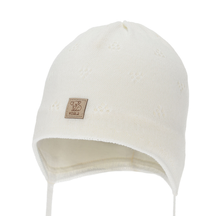 Chlapecká podzimní/jarní čiapka, béžová, zaväzovacia, Slate