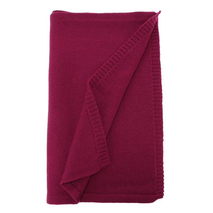 Šála zimní dámská, amarantová, 100 % merino vlnená, Elonia