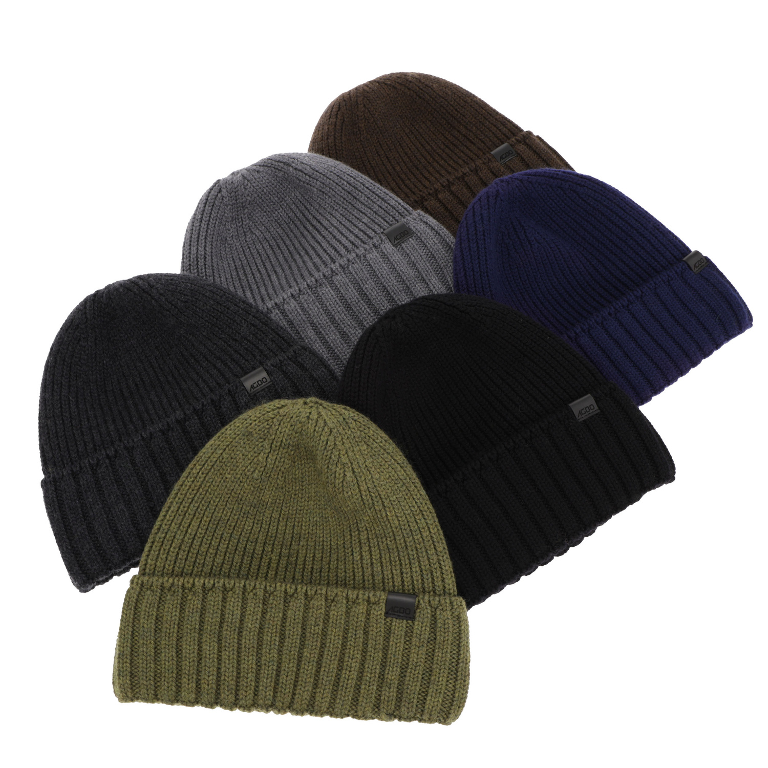 Pánská zimní čepice šedá 100% extrafine merino vlněná bez švov Bruner