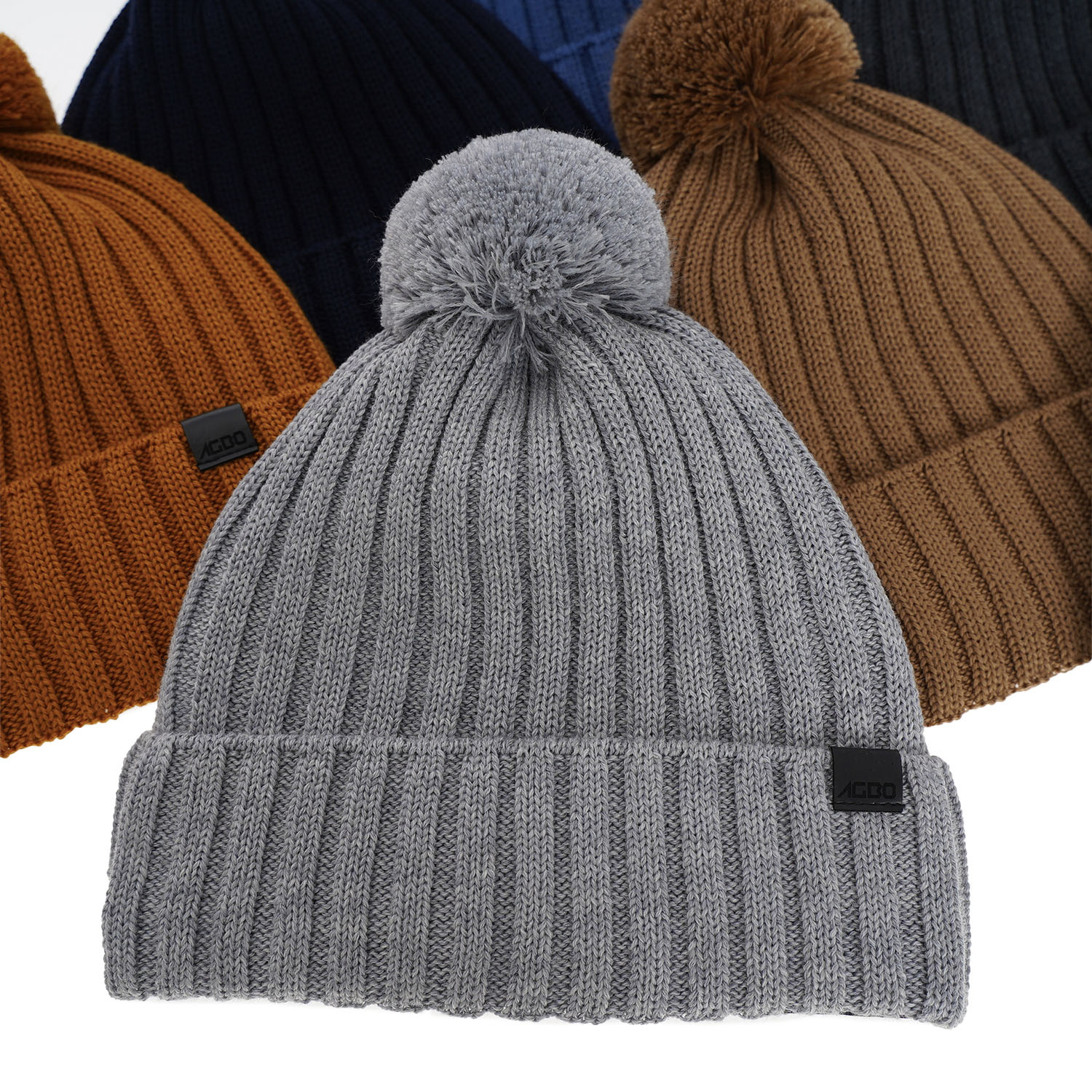 Pánska zimná čiapka khaki z merino vlny Korynt