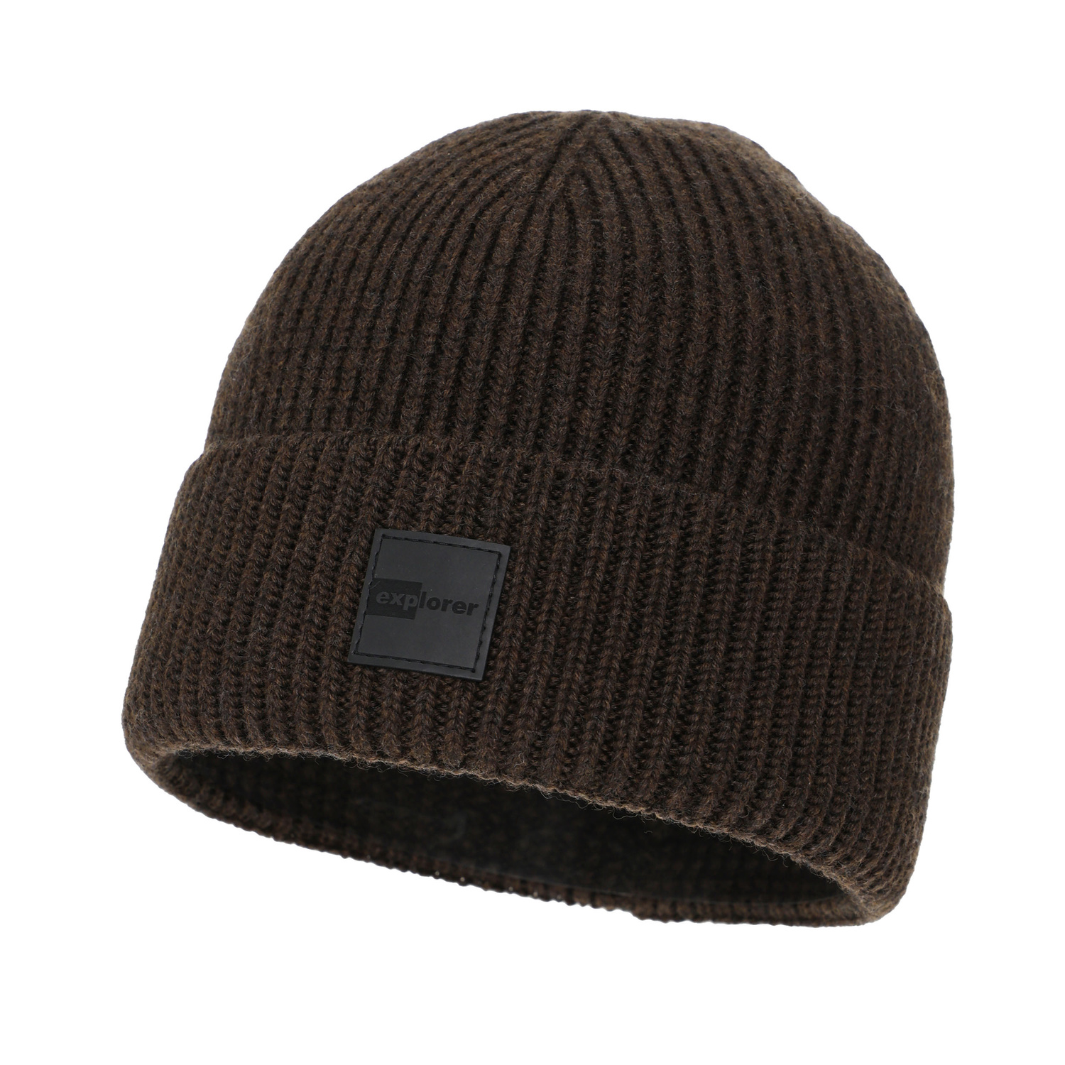  Pánská zimní čepice hnědý 100% merino vlněná Iron