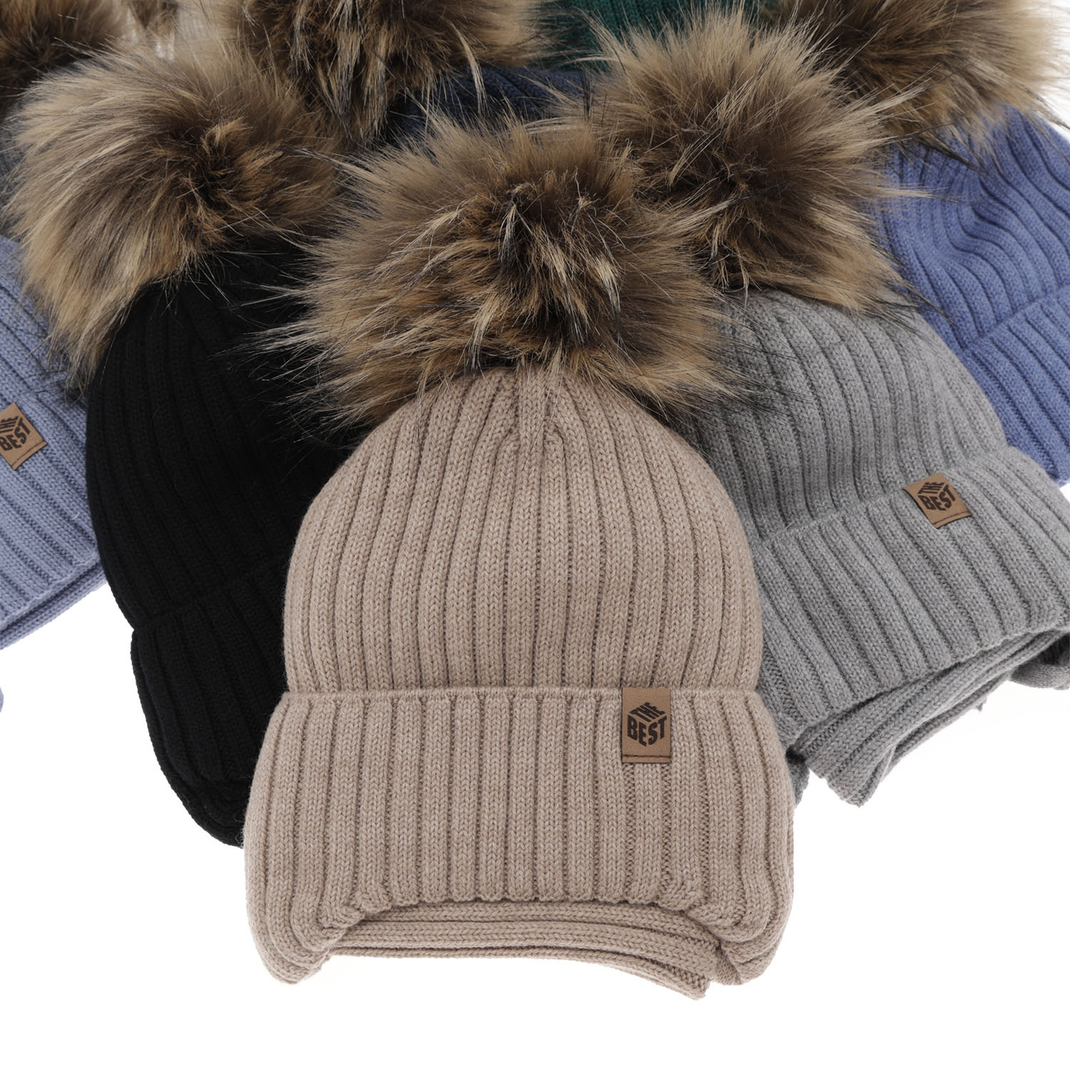 Komplet zimný chlapčenský: čiapka a tunel modrý 100% extra fine merino vlna Juno