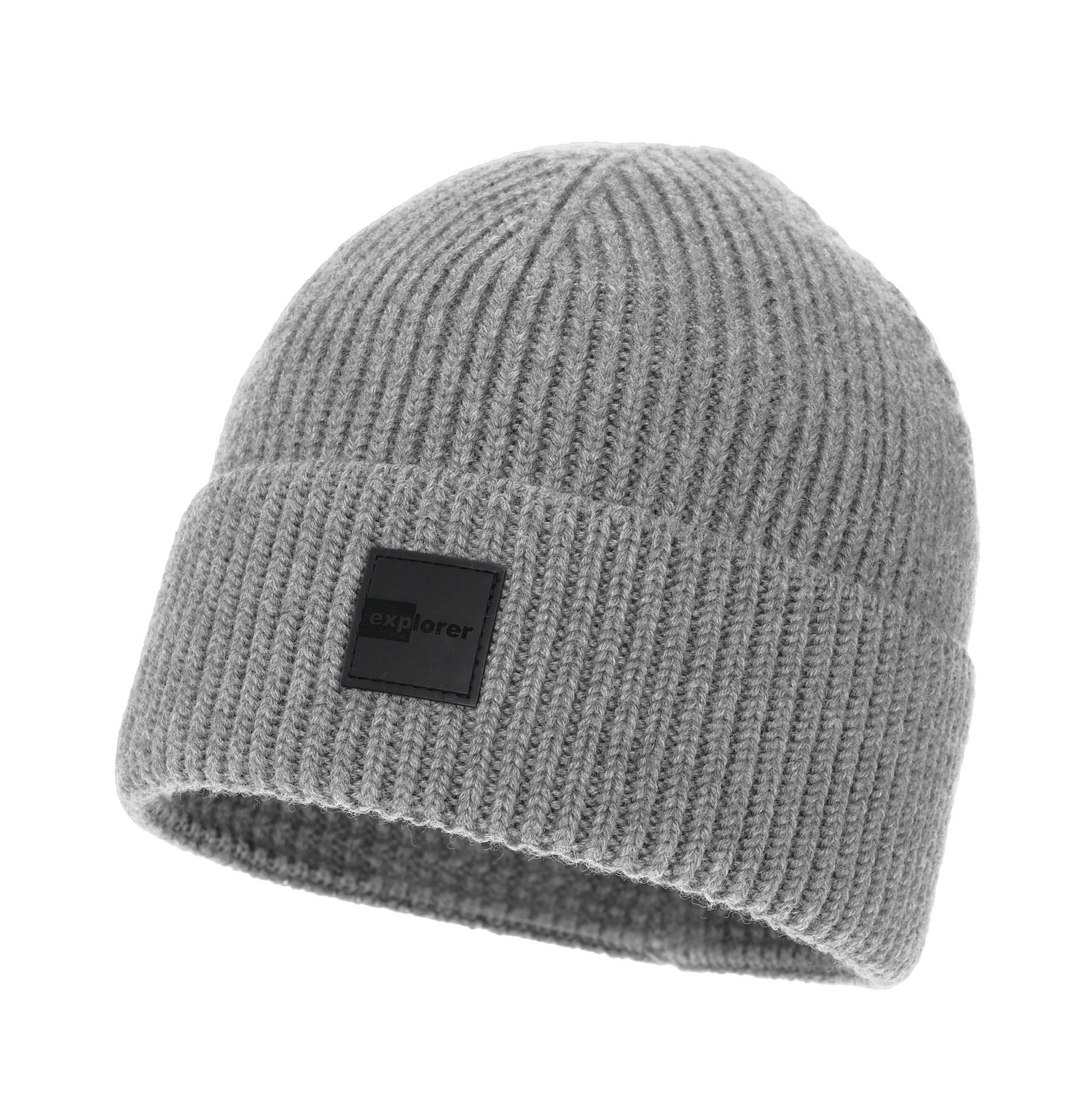  Pánská zimní čepice šedý 100% merino vlněná Iron