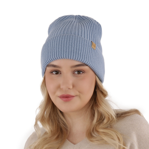 Dámská zimní čepice růžová 100% extra fine merino vlněná Isla