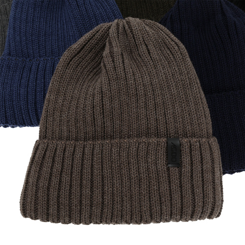 Pánská zimní čiapka, modrá, s merino vlnou, Tyrol