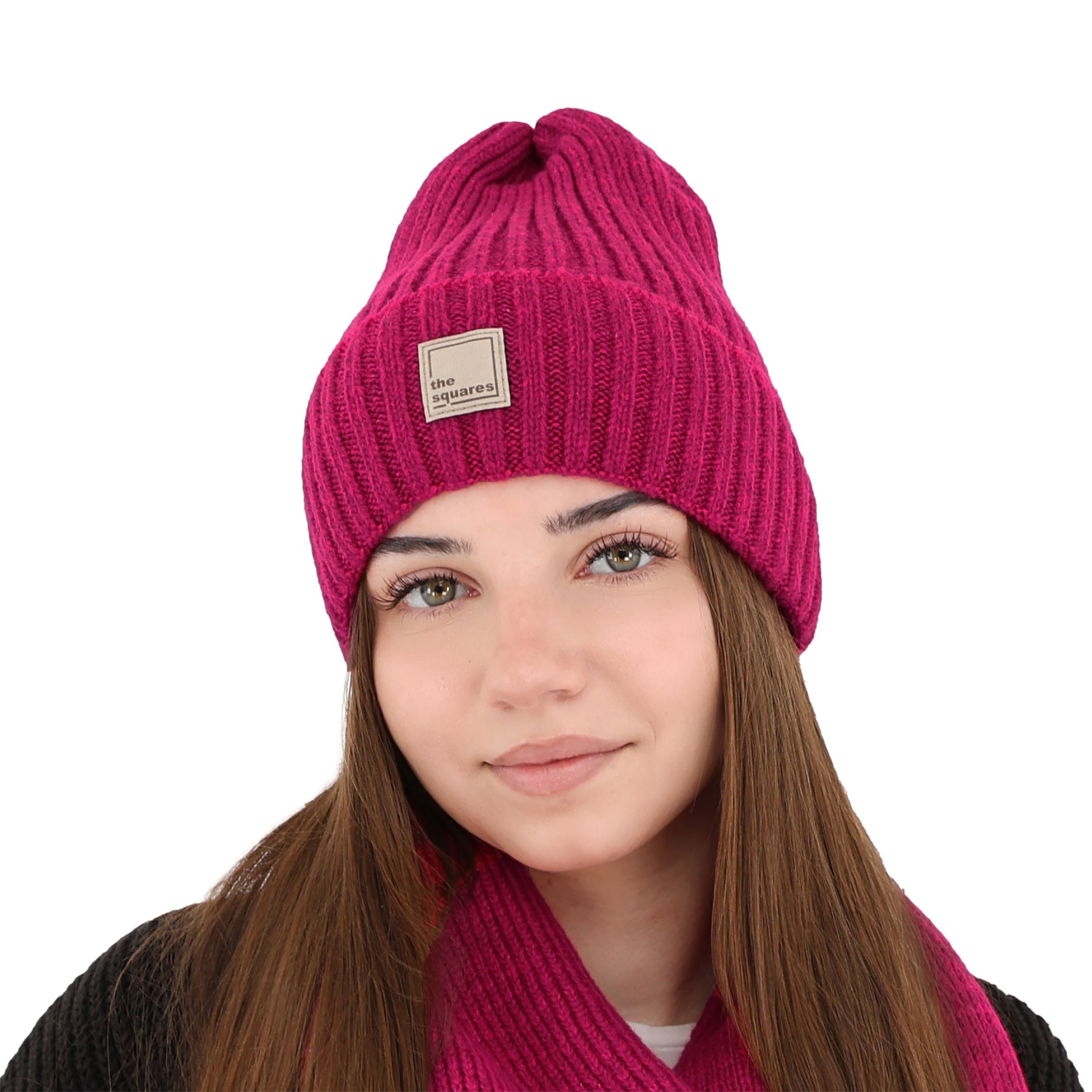 Dámska zimná čiapka růžová merino vlnená Benedetta