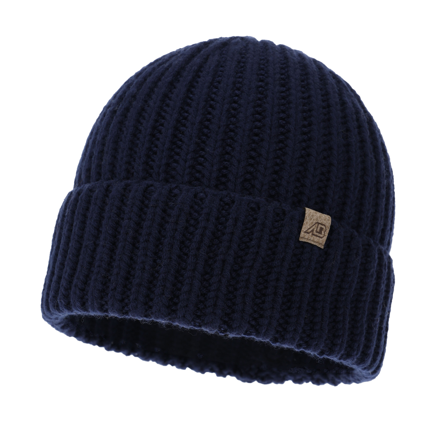  Pánská zimní čepice tmavě modrá 100% extra fine merino vlněná Berno