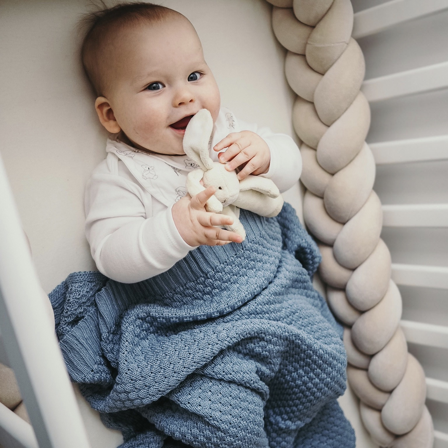 Bambusová a bavlnená detská deka baby/infant cream Royal