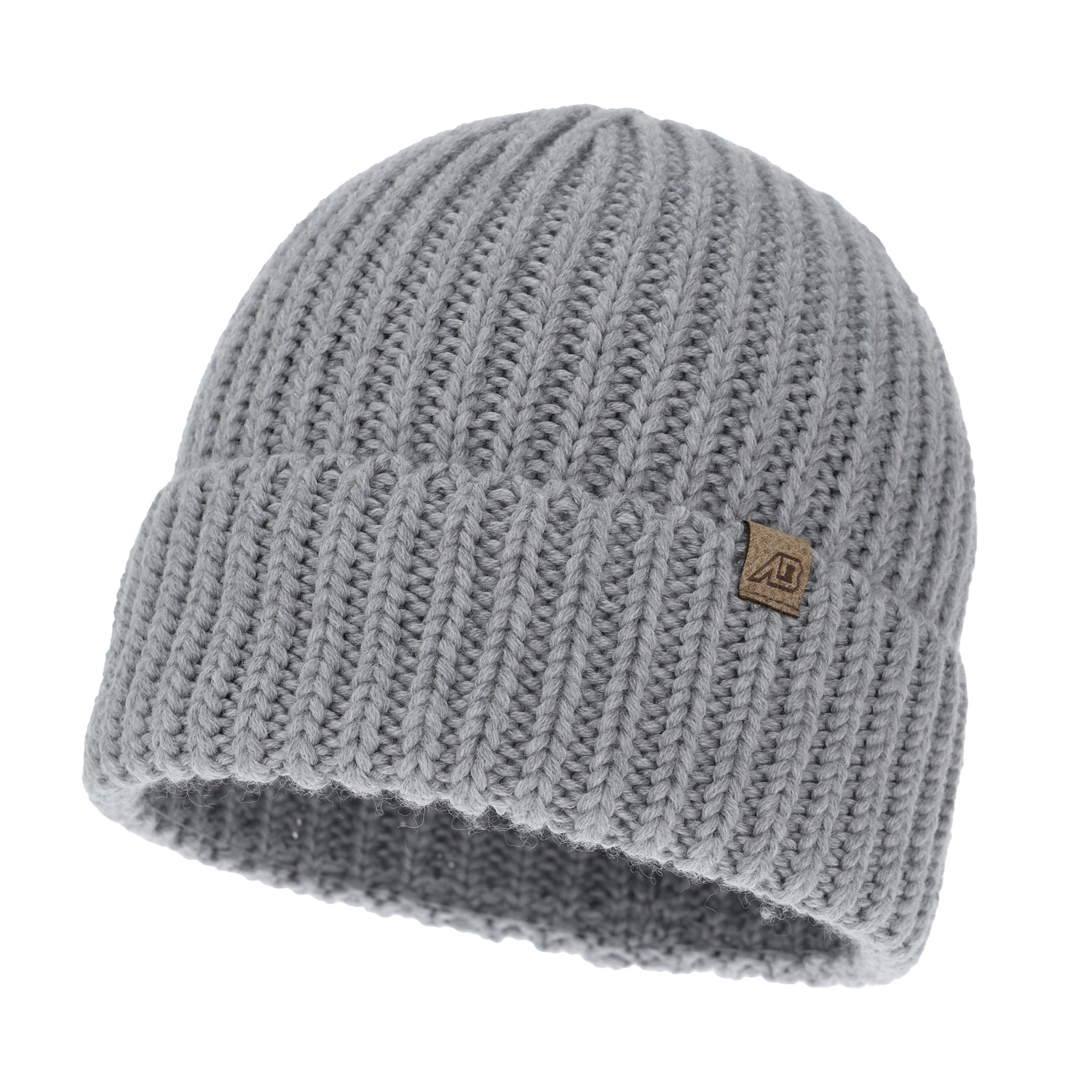  Pánská zimní čepice šedá 100% extra fine merino vlněná Berno