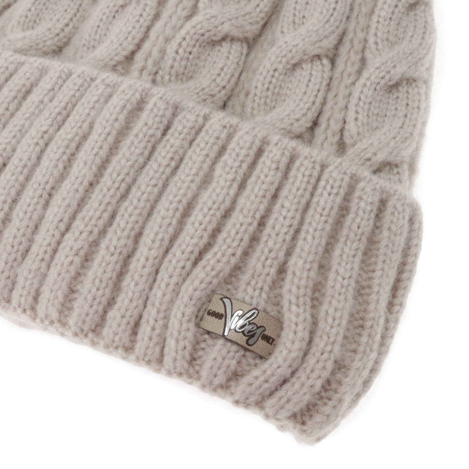 Komplet zimní dámský: čiapka a šála, béžový, Lunetta