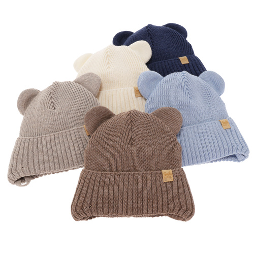 Chlapecká zimná čiapka modrá s merino vlnou Shedon