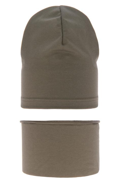 Jesenný/jarný chlapčenský set: čiapka a tunel khaki Hazel