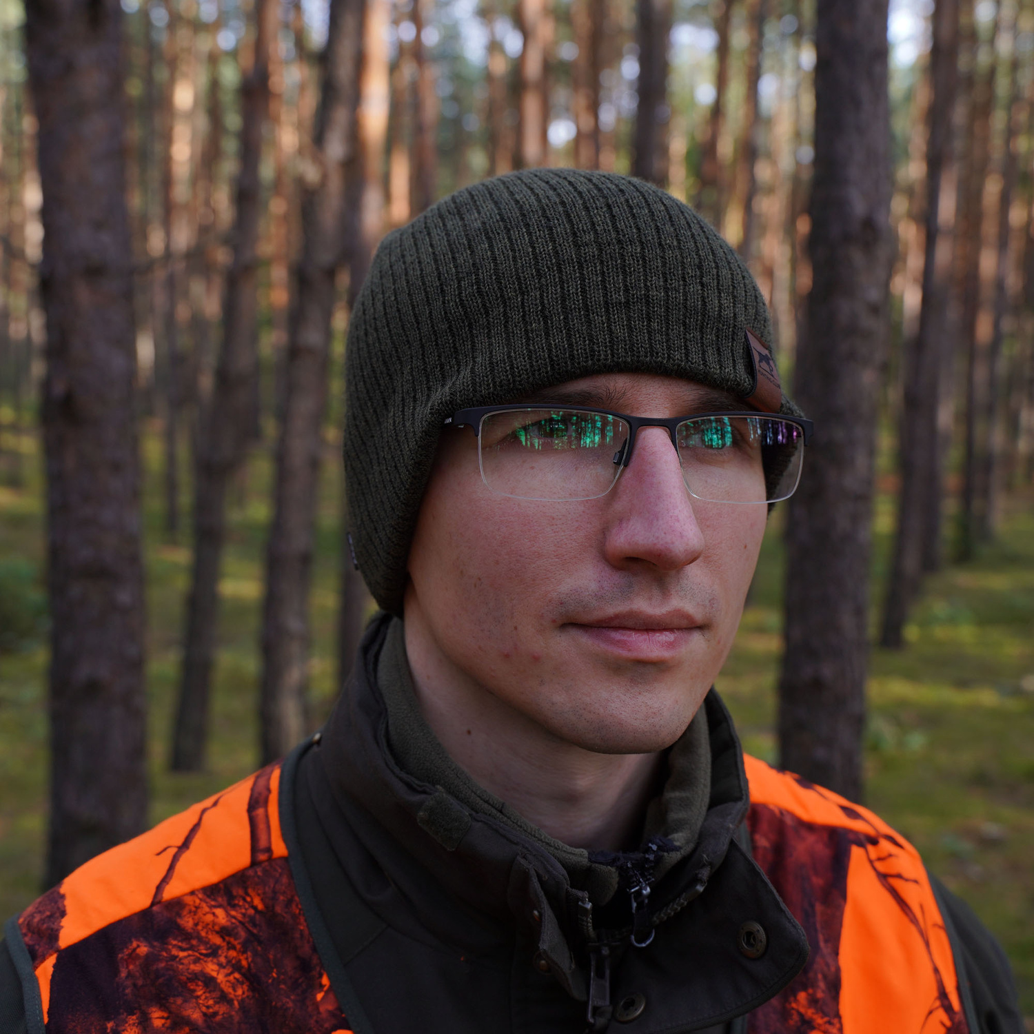 Pánska zimná čiapka šedá merino vlnená Bird