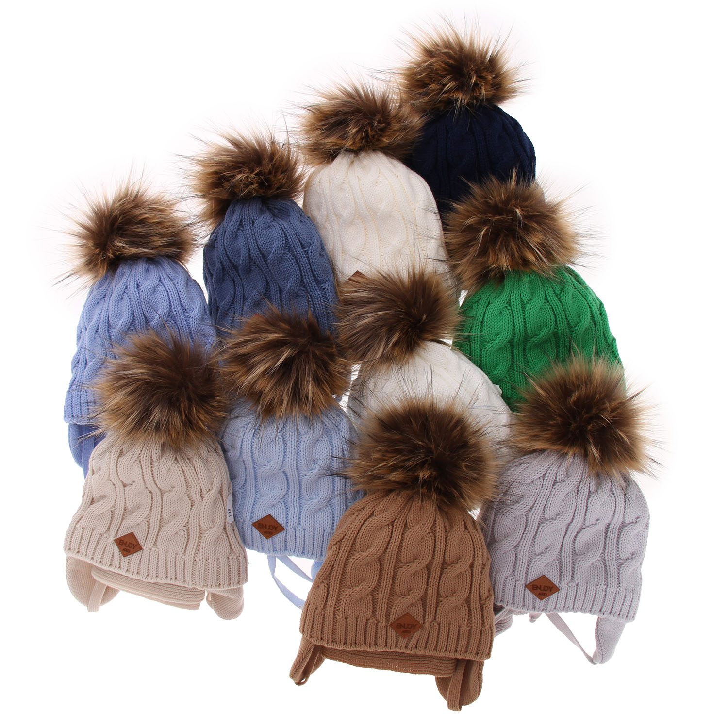 Zimný set pre chlapcov: čiapka a šál zelený s bambulou Minor