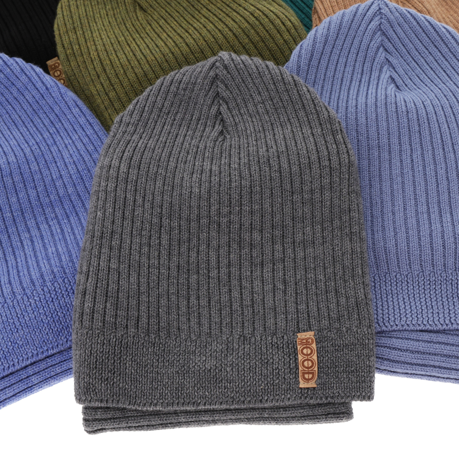 Chlapčenská čiapka a komín, jesenný/jarný set khaki 100% vlna extra jemná merino Chester