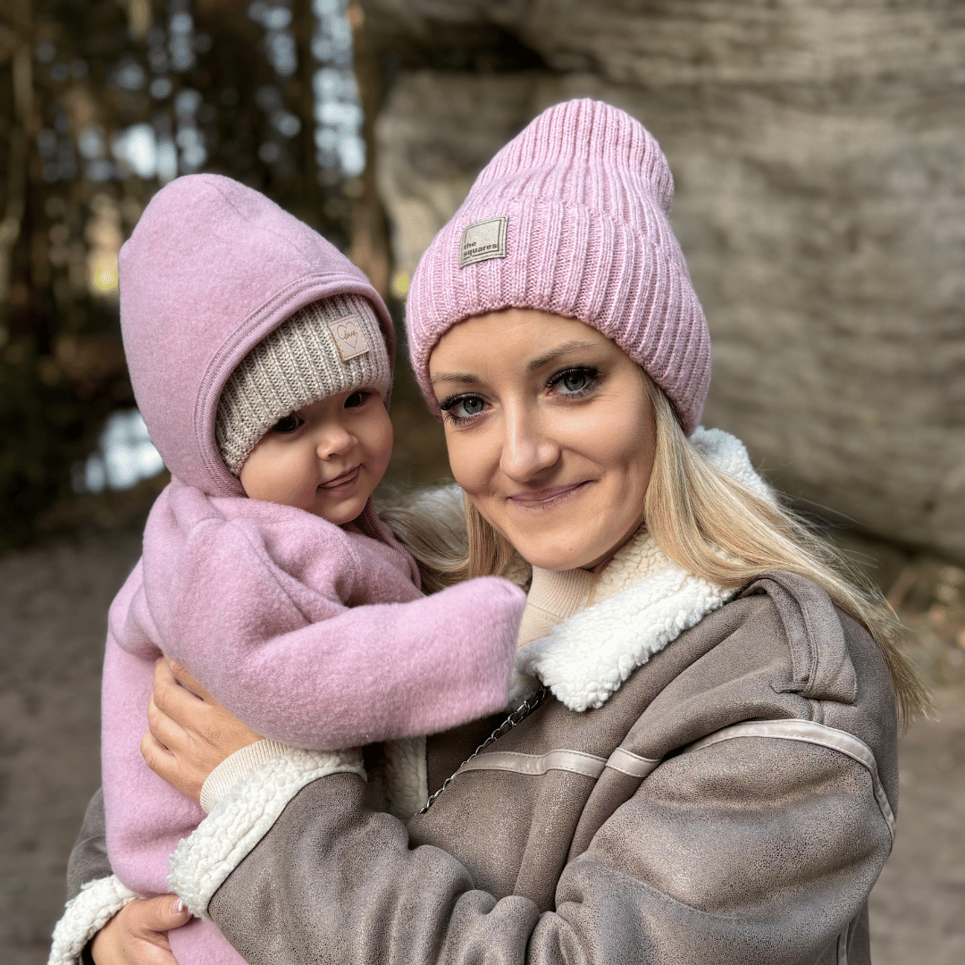 Dámska zimná čiapka růžová merino vlnená Benedetta