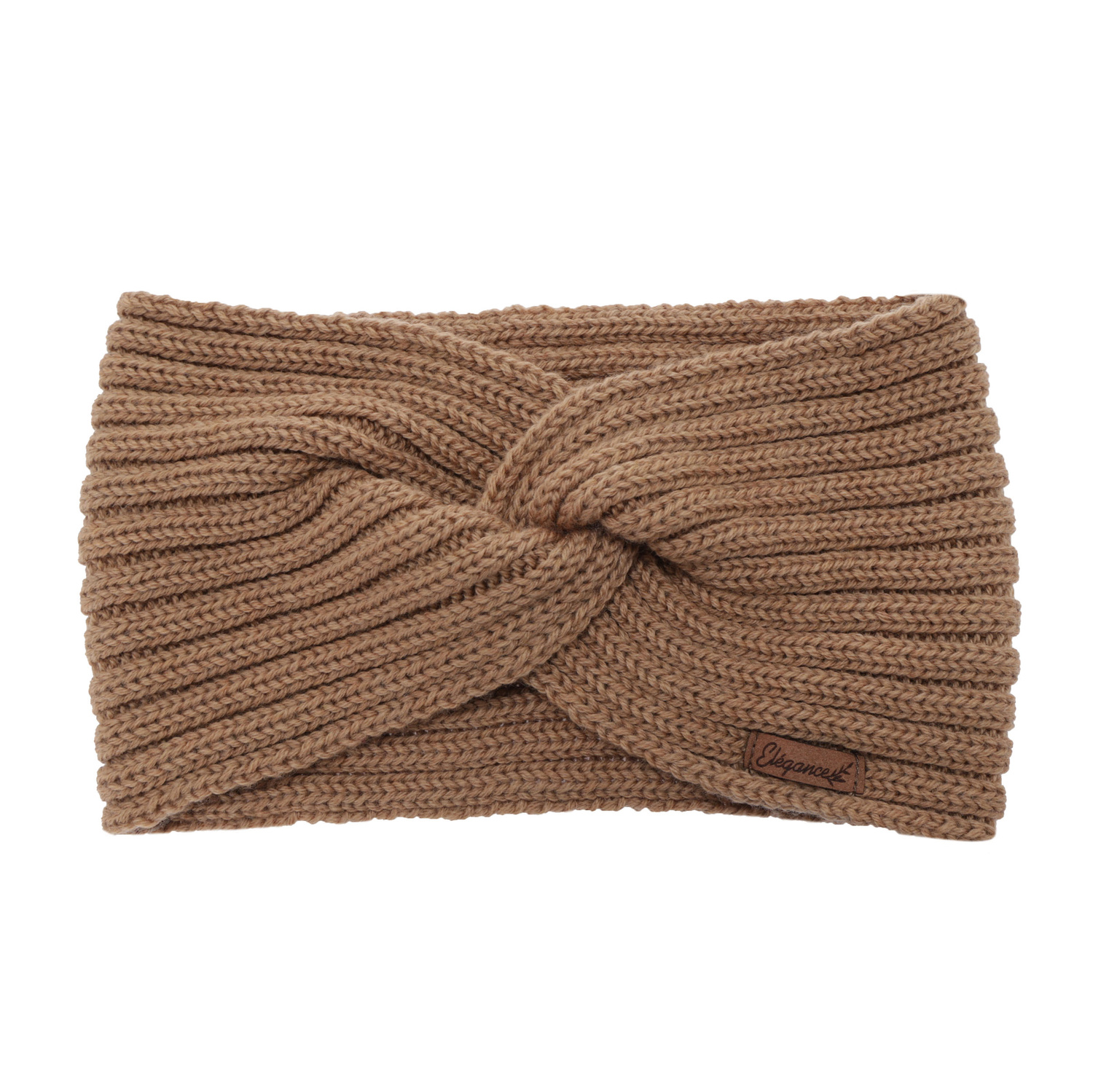Dámská zimní čelenka, camel, 100 % merino vlnená, Veka