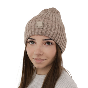 Dámska zimná čiapka černá merino vlnená Benedetta
