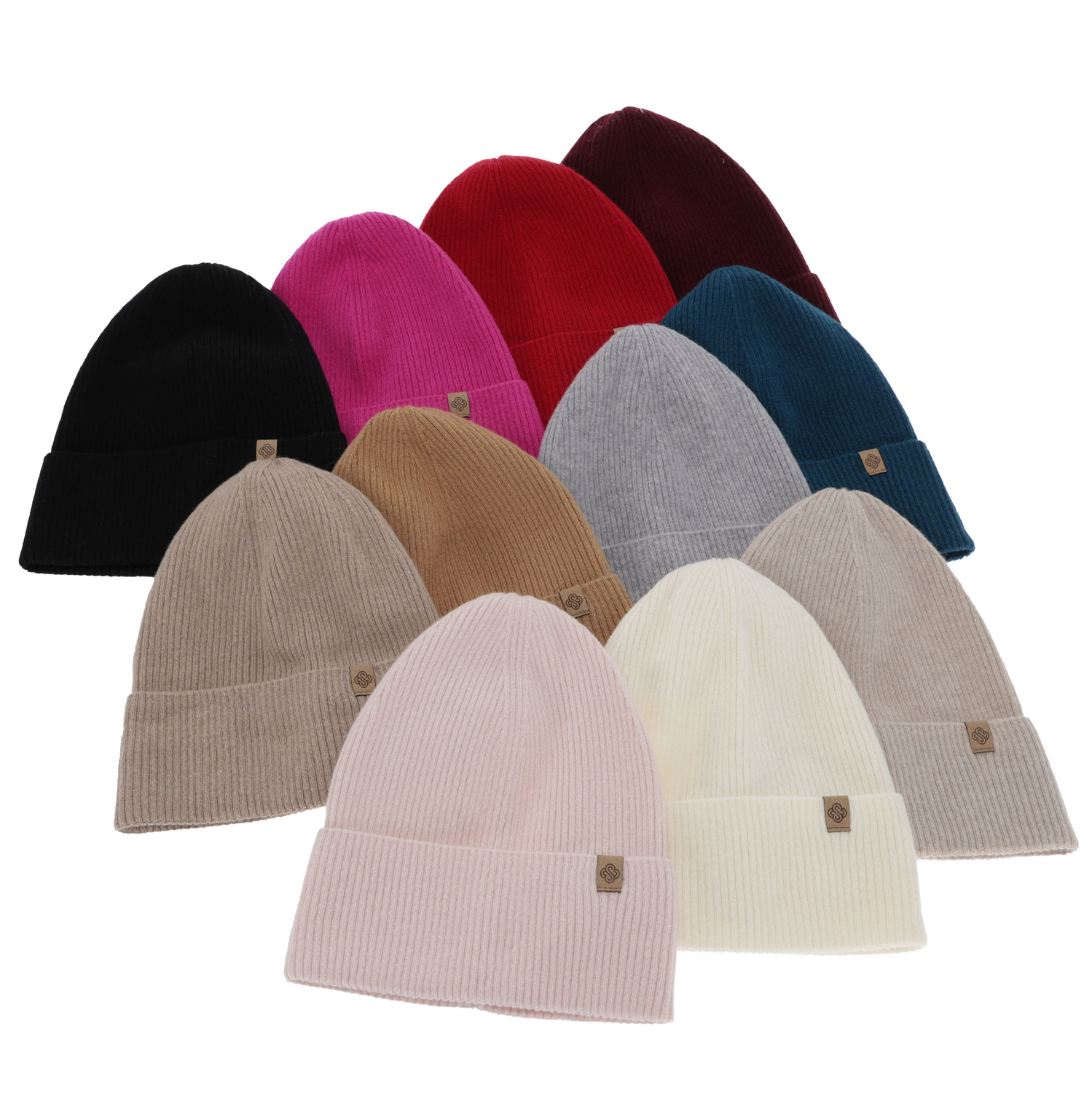 Dámská podzimná/zimná čiapka, krémová, s merino vlnou s kašmírom, Alineta