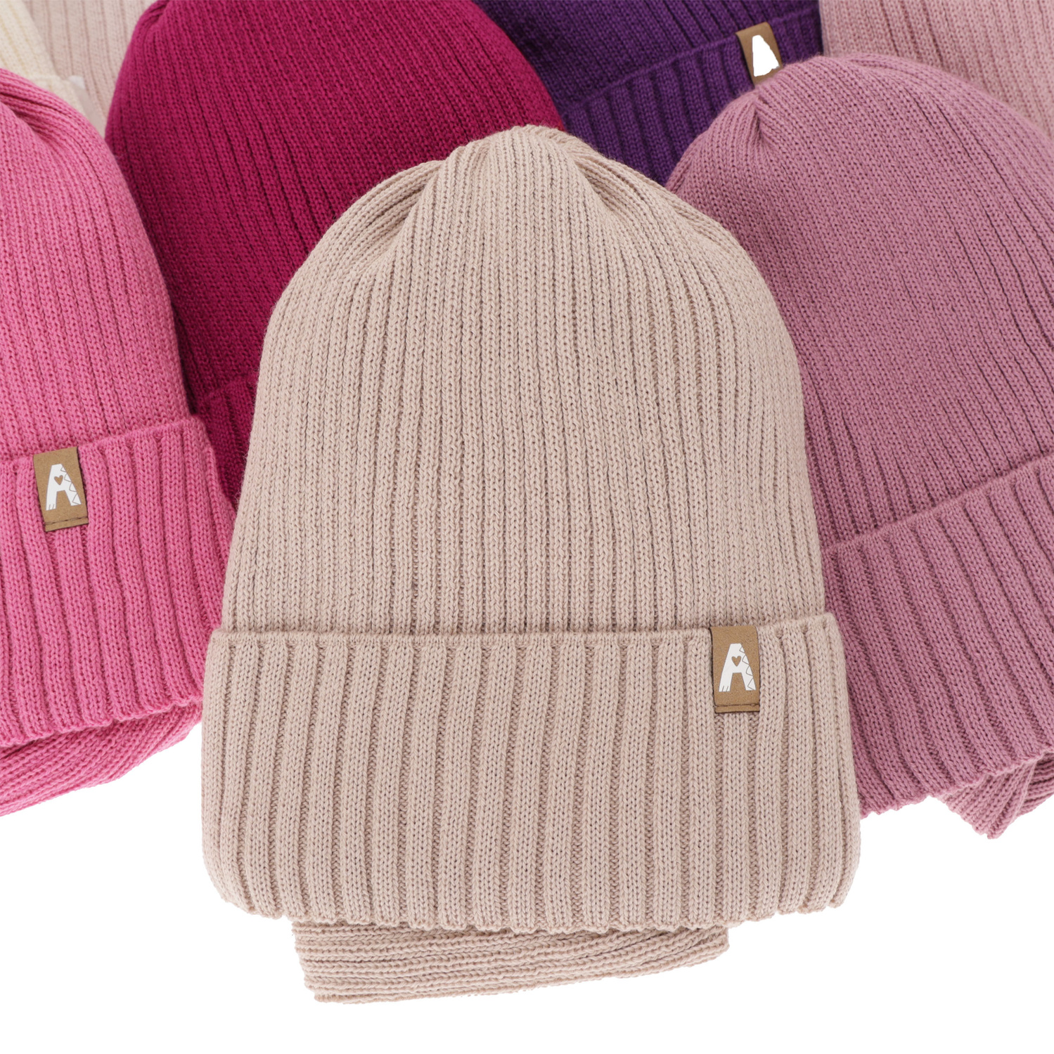 Komplet zimnej dívčej: čiapka a tunel šedý merino vlna Peggy