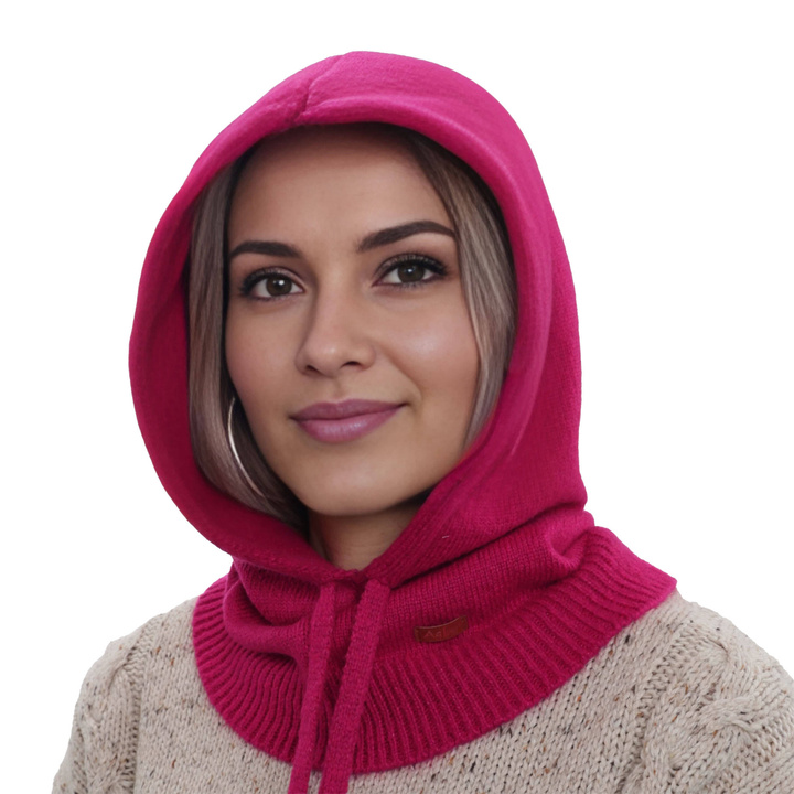 Kukla zimná dámska, fuchsiová, s merino vlnou, Elizabeth