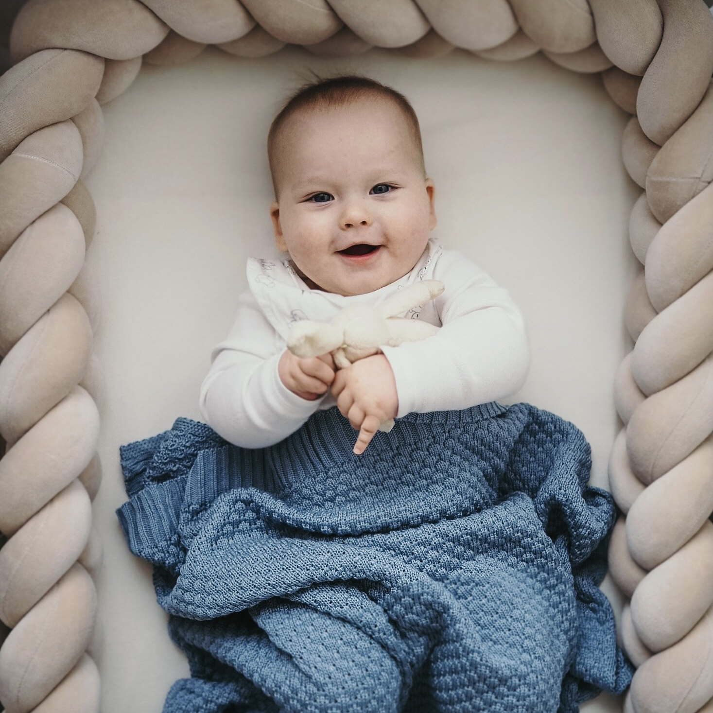 Bambusová a bavlnená detská deka baby/infant cream Royal