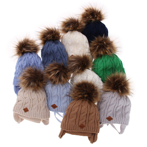 Zimný set pre chlapcov: čiapka a šál zelený s bambulou Minor