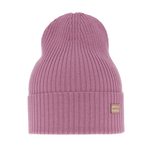 Dámská jarní/zimní čepice fialová 100% extra fine merino vlněná Sophie