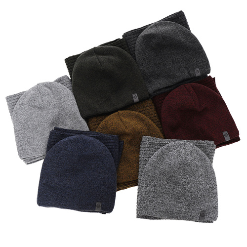 Zimný pánsky set: čiapka a šál sivá Mores