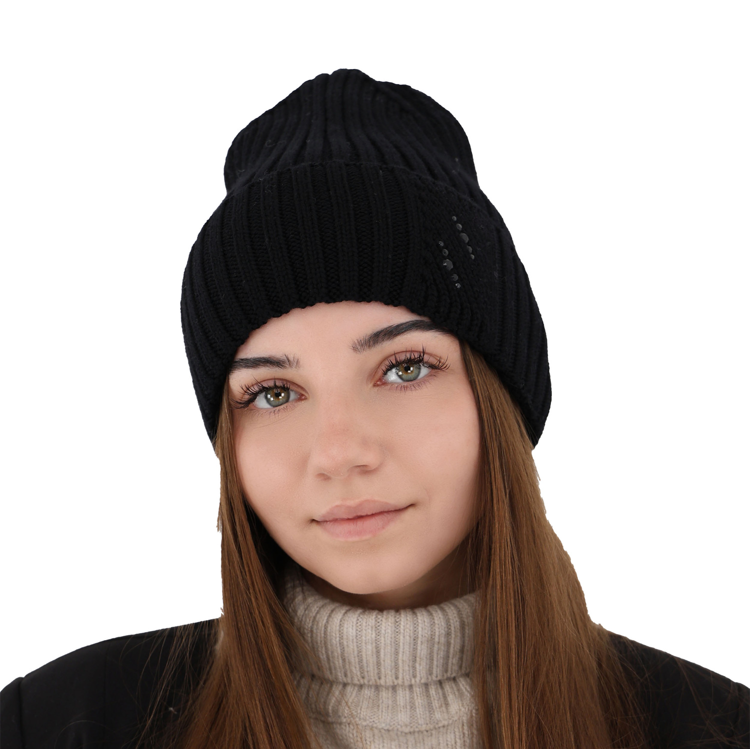 Dámská zimní čepice růžová 100% extra fine merino vlněná Ariga