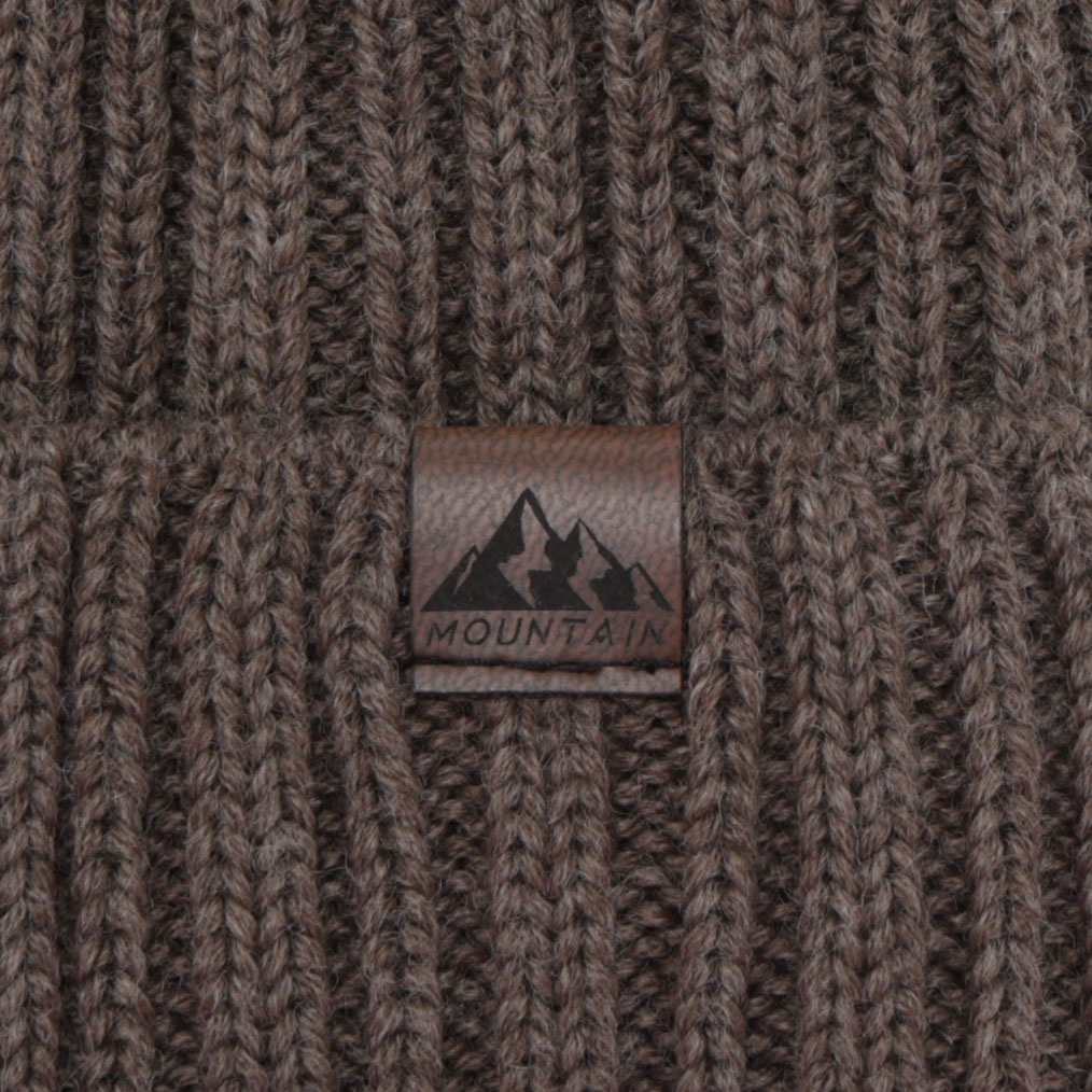 Pánská zimní čiapka, camel, s merino vlnou, Huno