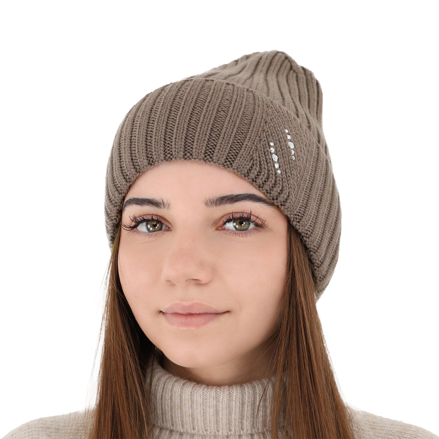 Dámská zimní čepice růžová 100% extra fine merino vlněná Ariga