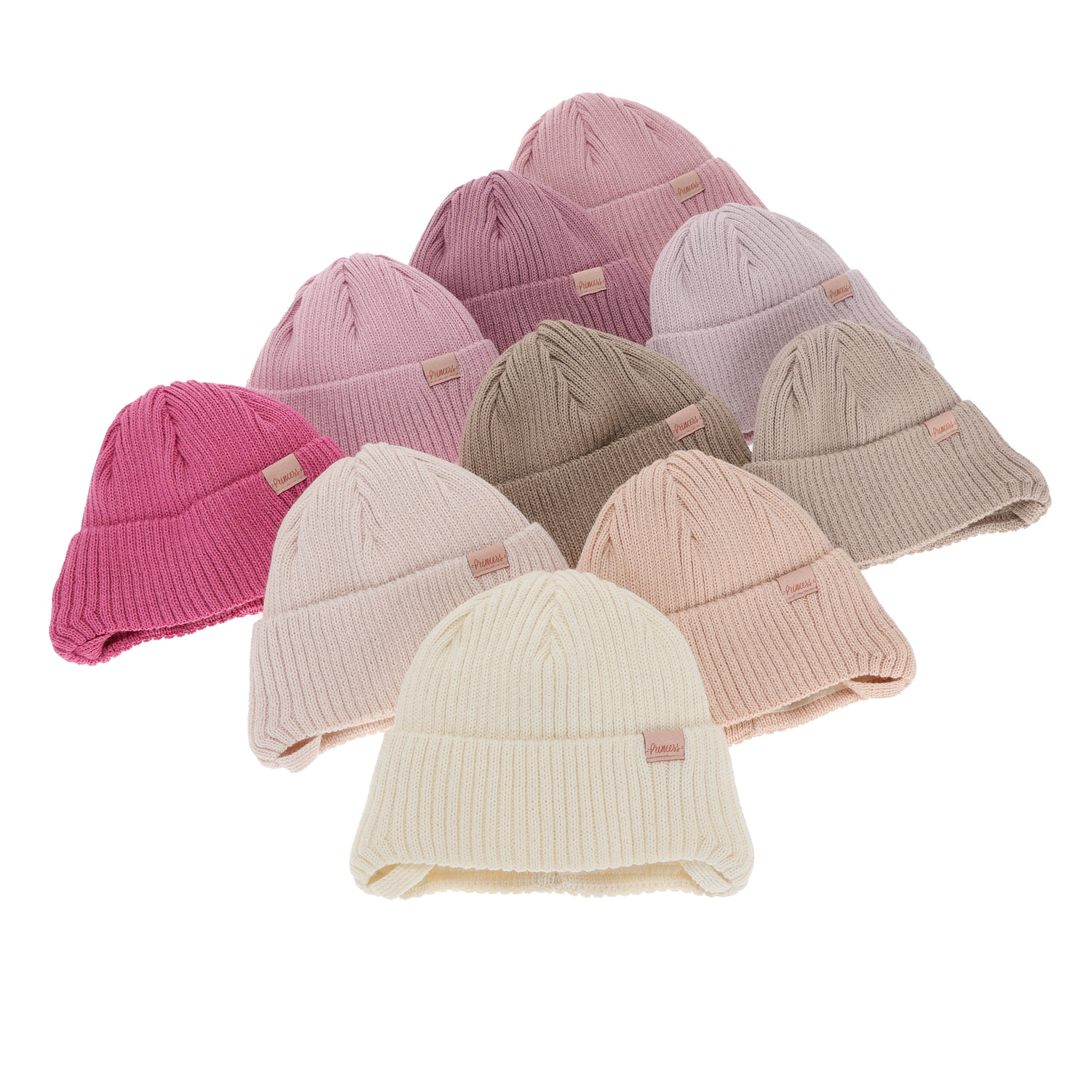 Dívčí zimní čiapka, krémová, zaväzovacia, s merino vlnou, Punia