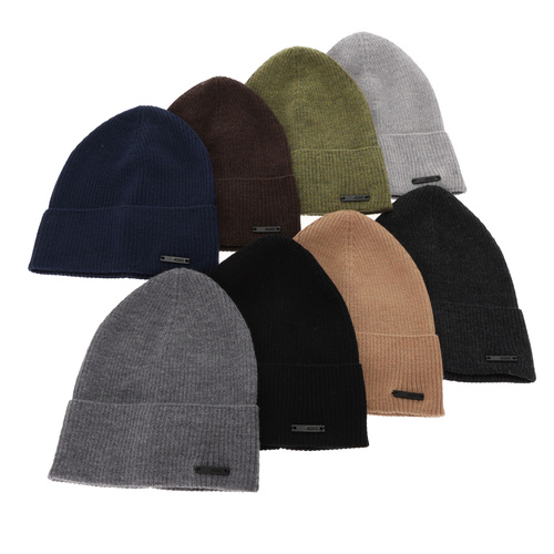 Pánska jarná, jesenná čiapka khaki 100% merino vlněná Fleur