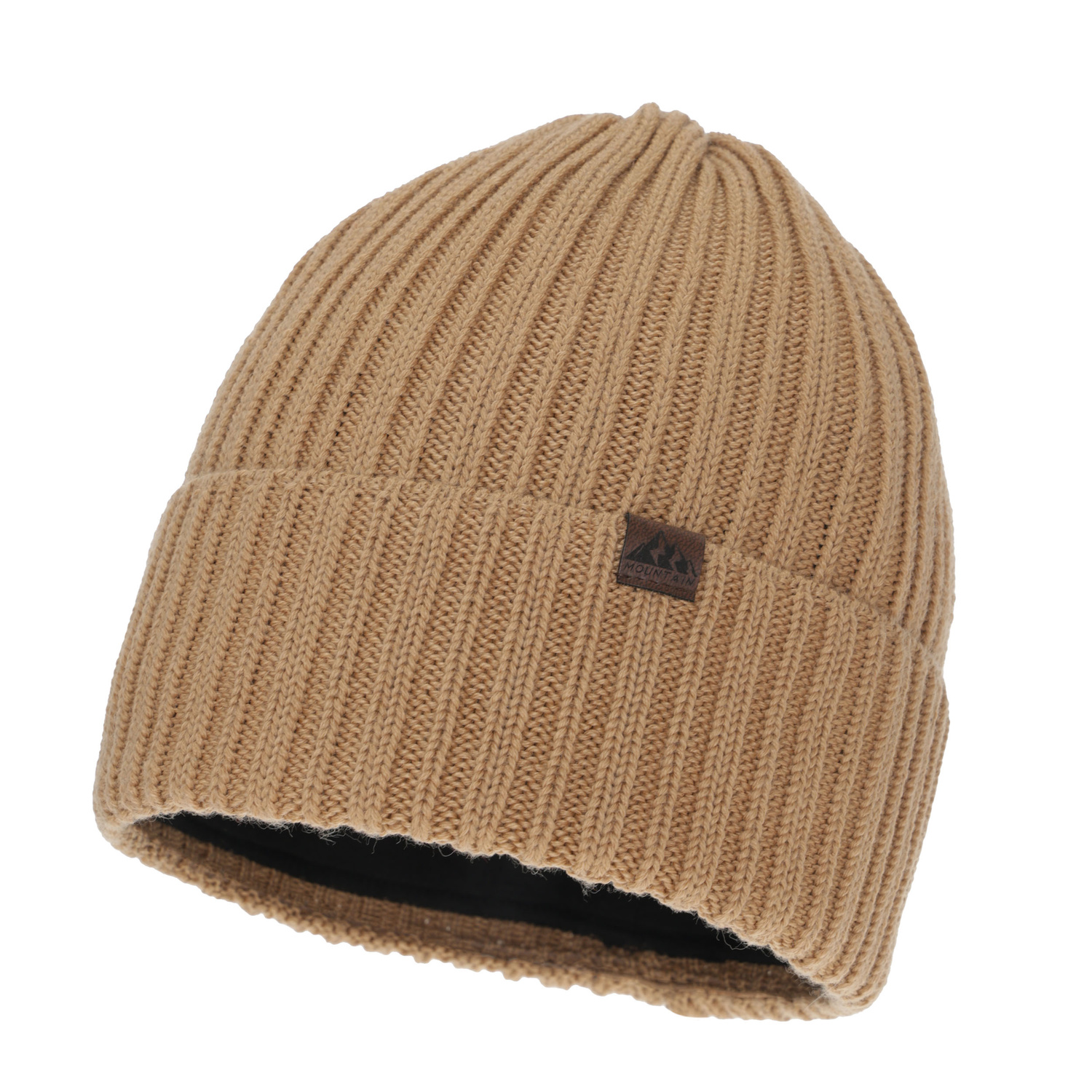 Pánská zimní čiapka, camel, s merino vlnou, Huno