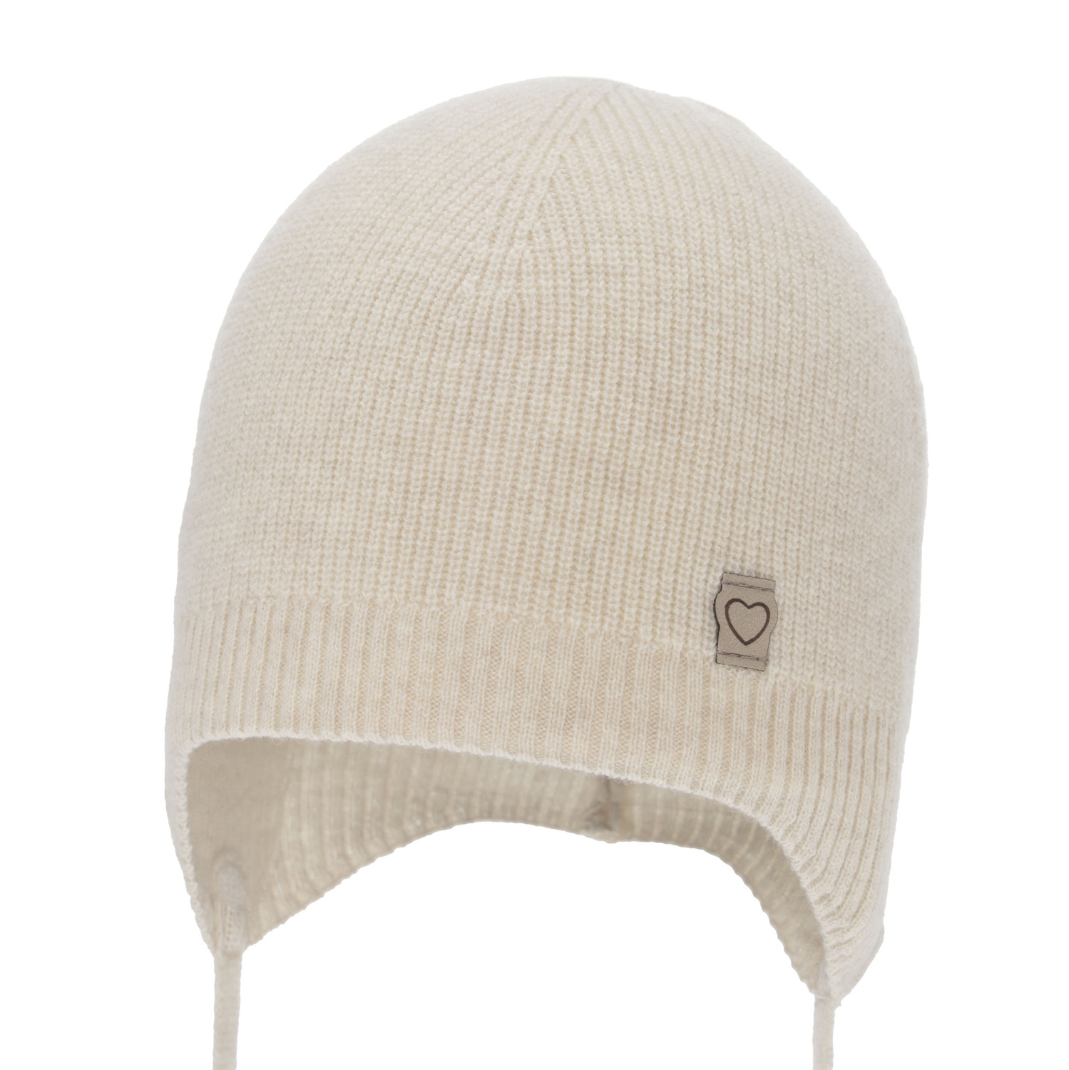 Dívčí podzimní, jarná čiapka, tmavobéžová, merino vlna s kašmírom, zaväzovacia, Orida