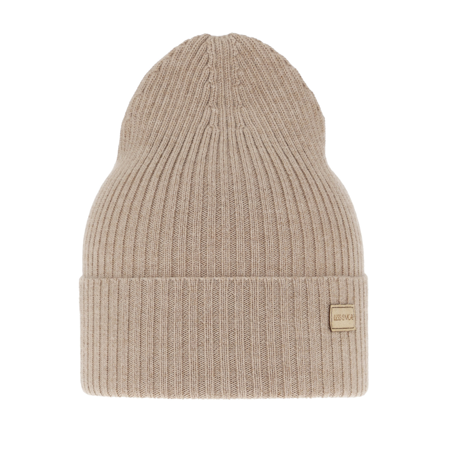 Dámská jarní/zimní čepice béžová 100% extra fine merino vlněná Sophie