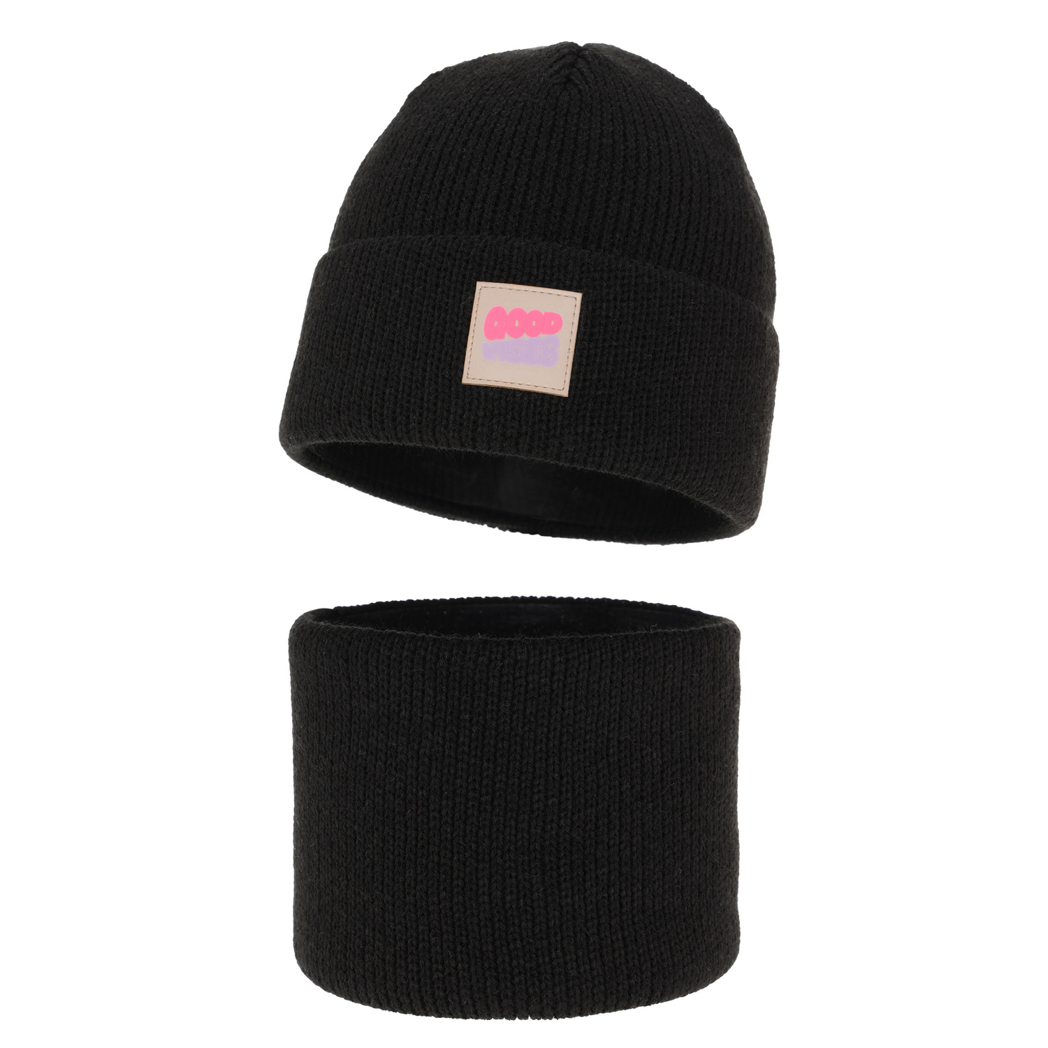 Komplet zimnej dívčej: čiapka a tunel černý Josephin