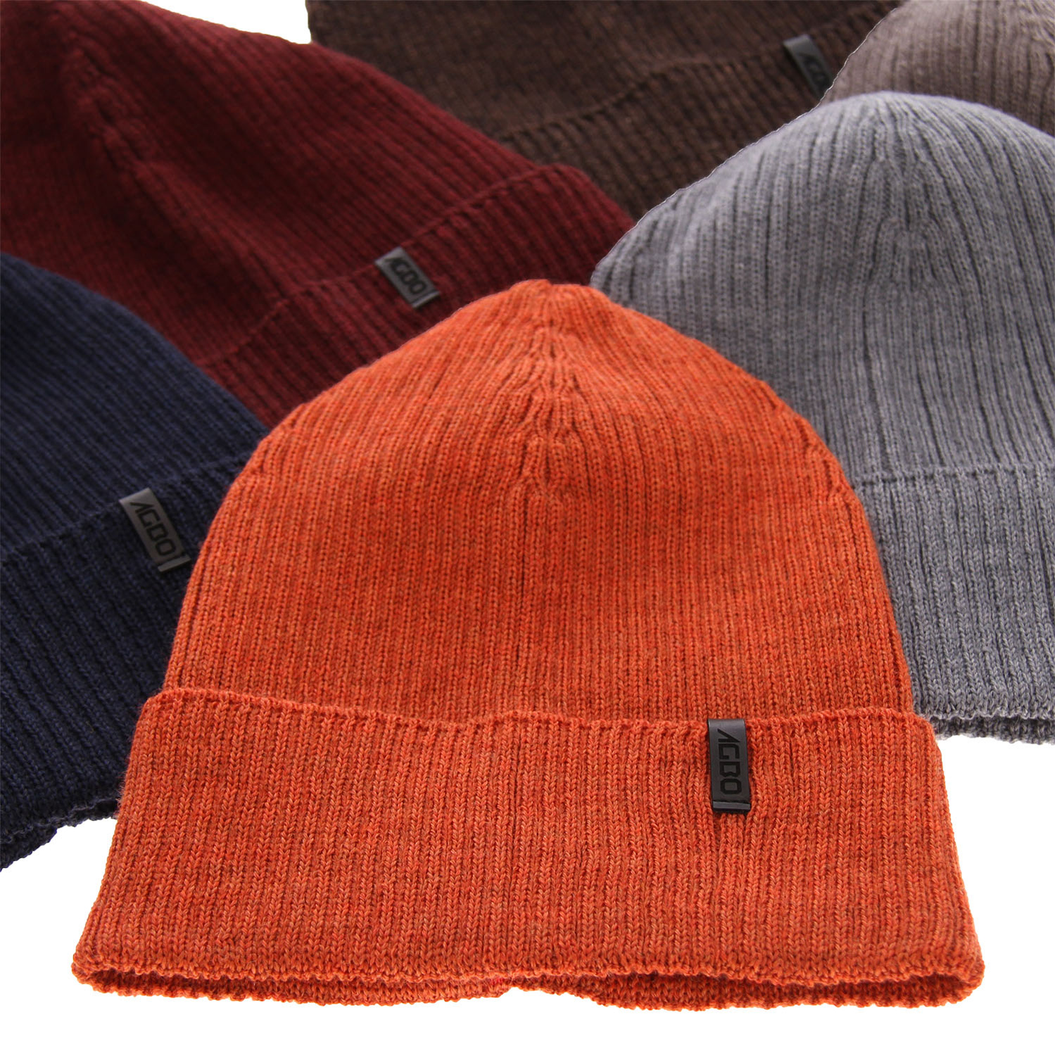 Pánská zimní čepice červená 100% extra fine merino vlněná Thorin