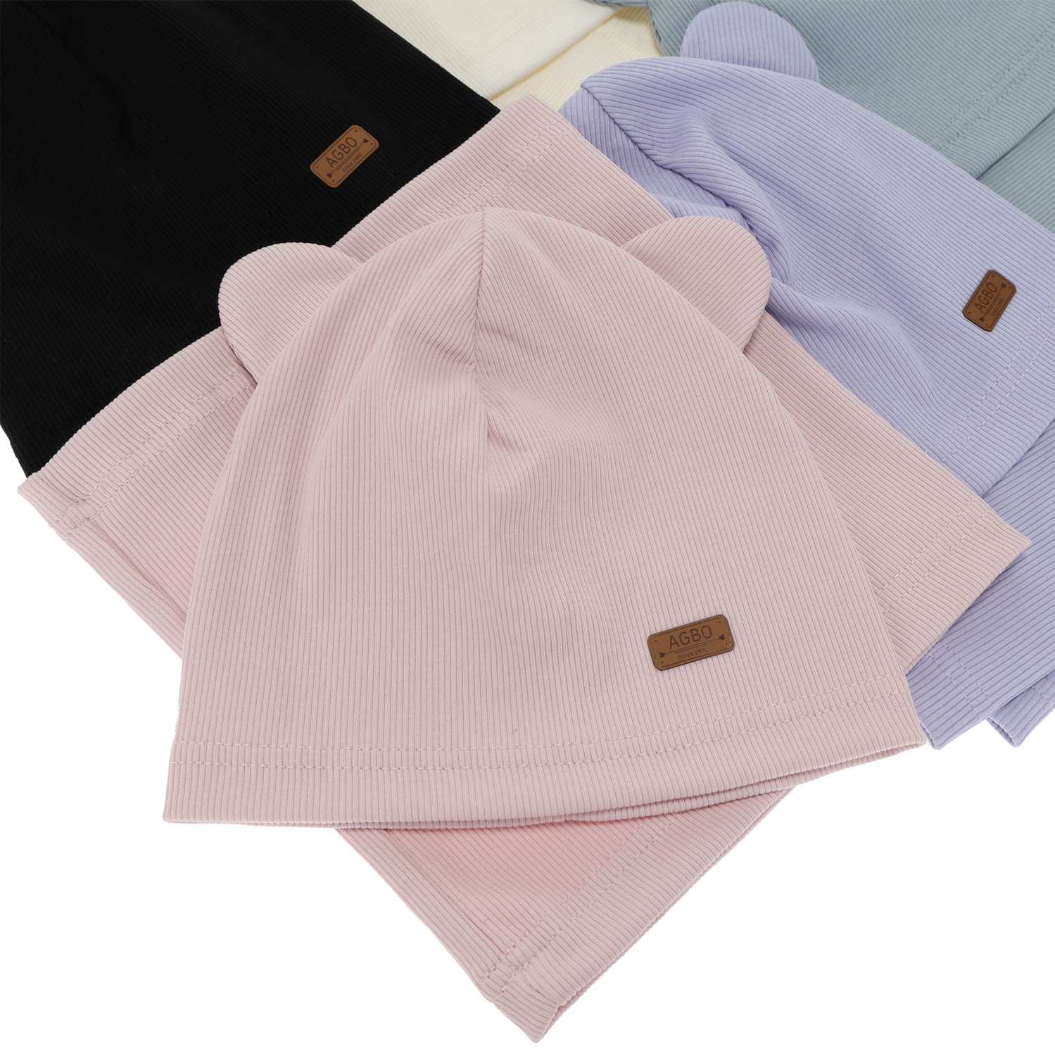 Komplet podzimní, jarní dívčí: čiapka a tunel, bavlnený, krémový Georgea